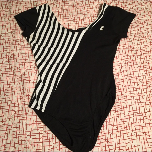 *SOLD* Vintage Striped BB Leotard - Picture 4 of 6