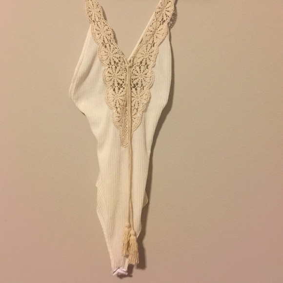 Cream body suit