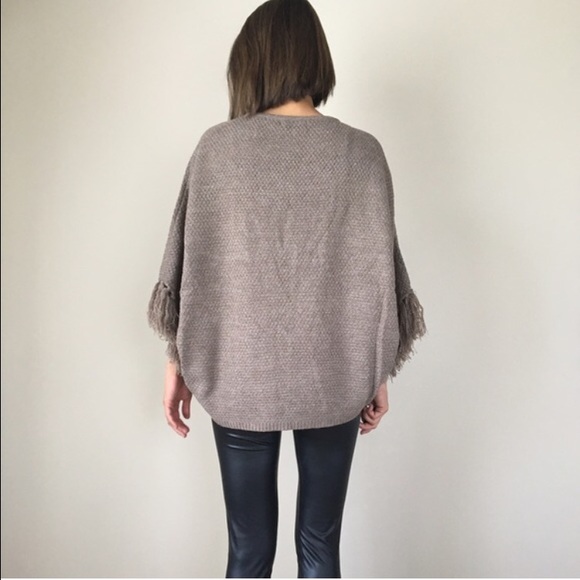Knitted kimono Fringe cardigan - Picture 3 of 4