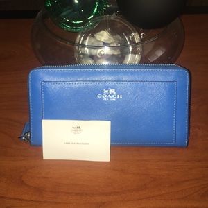 Cobalt blue Coach wallet