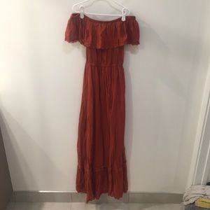 Off the shoulder maxi dress