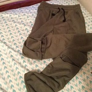 Green Camo pants w cuts on the knees