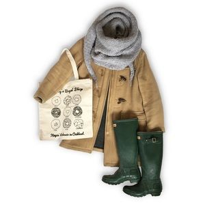 Hunter Boots - 'Original Tall' Green Rain Boots