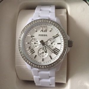 Fossil white watch