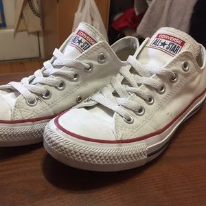 white Converse allstar (size 7 w)