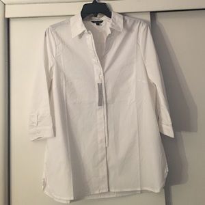 White Bogari Button Down Blouse