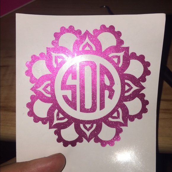 Mandala custom monogram decal.