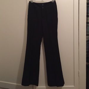 High waist, wide leg, navy pants