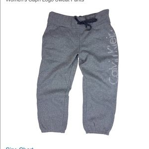 Calvin Klein Women's Capri Logo Sweat Pants