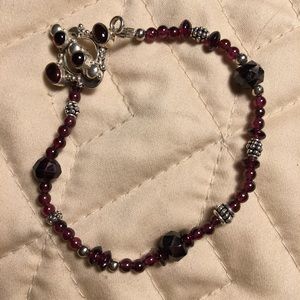 Sterling silver and Garnet bracelet
