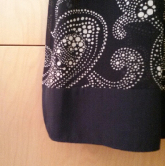 Black and White Ann Taylor Print Dress - Picture 4 of 4