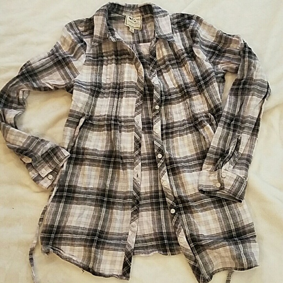 Pink Rose Tie Back Flannel Medium