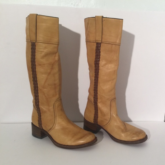 Juicy Couture vintage banana yellow campus boots.