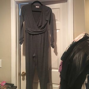 Grey Pants Jumpsuit