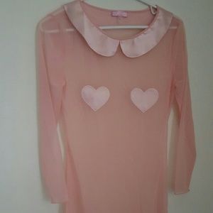 Sheer pink lingerie dress (sugarbaby) Sheer pink lingerie dress (sugarbaby)