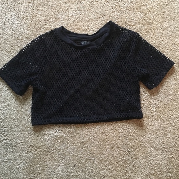 Top shop mesh black shirt