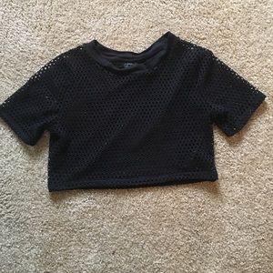 Top shop mesh black shirt