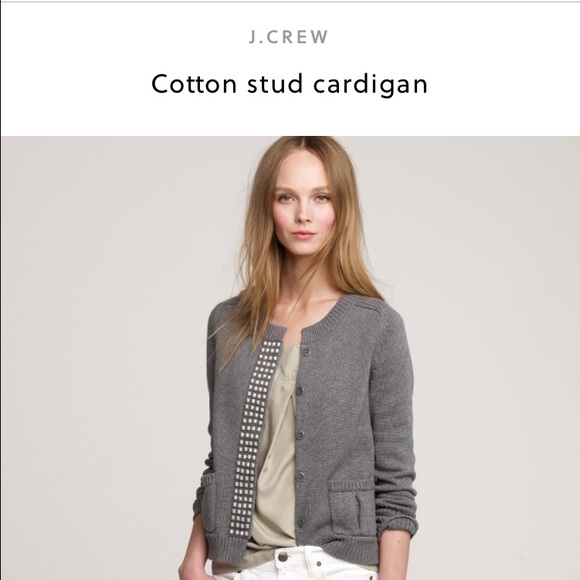 J Crew cotton stud cardigan ✔️