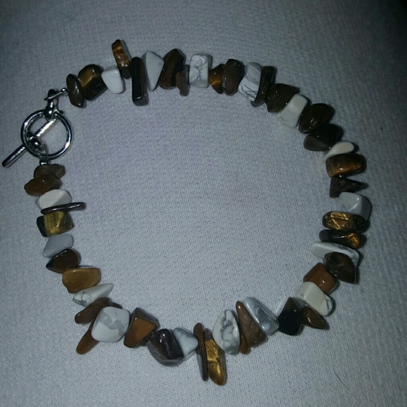 Brown amd white bracelet