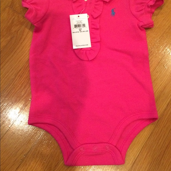 Ralph Lauren Pink Romper Onesie Bodysuit BNWT 6M - Picture 2 of 4