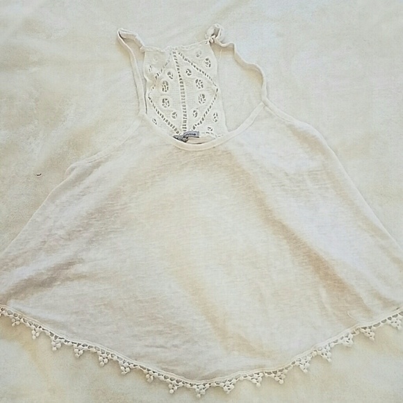 Charlotte Russe Split Back Crop Top Medium