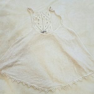 Charlotte Russe Split Back Crop Top Medium