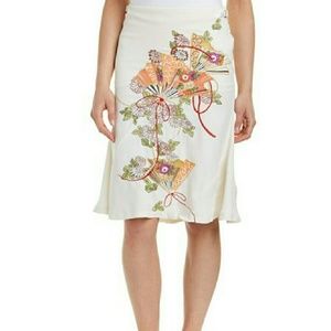 Da-Nang Embroidered Silk Skirt