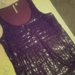 Sequin Purple tank top