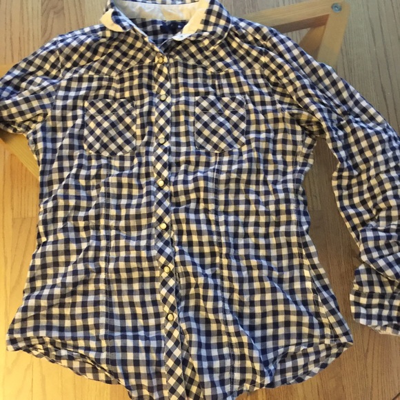Plaid button down shirt