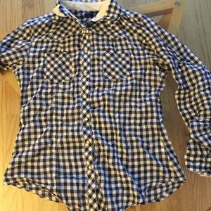 Plaid button down shirt