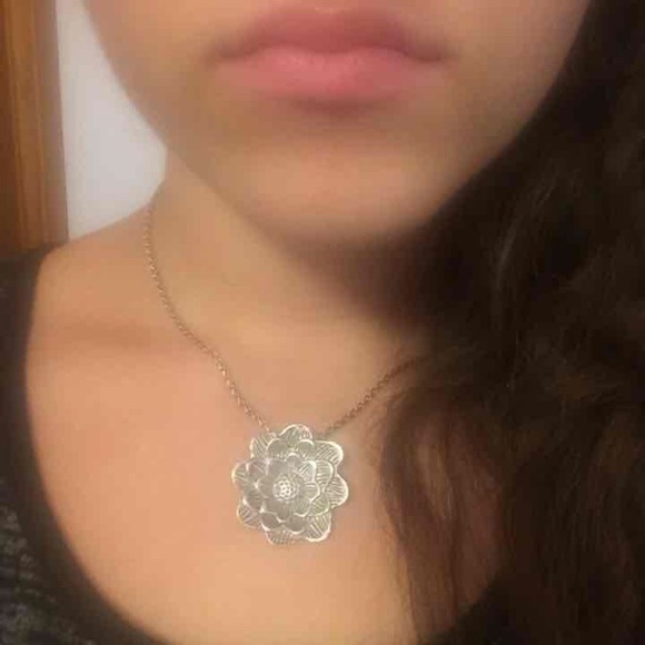 Sterling Silver Flower Necklace