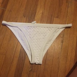 White crochet aerie swim bottoms