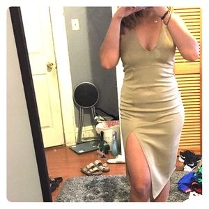 Tight short slit dress