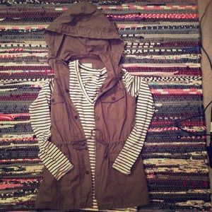 Cargo jacket with hood.