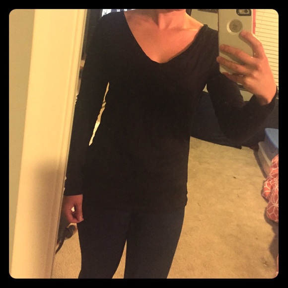 Banana Republic long black sleeved luxe shirt