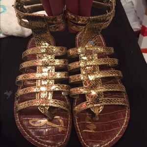 Gold Sam Edelman gladiator sandals. Never worn!