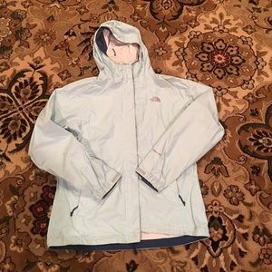Light blue North Face Rain Jacket