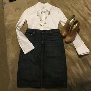 J. Crew Denim Pencil Skirt Size 28