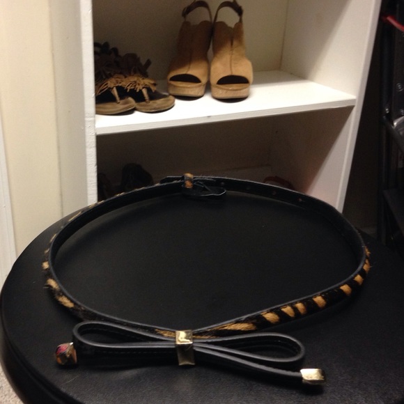 White House Black Market Fur belt