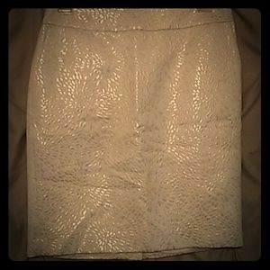 Loft sz.10 cream shimmer skirt