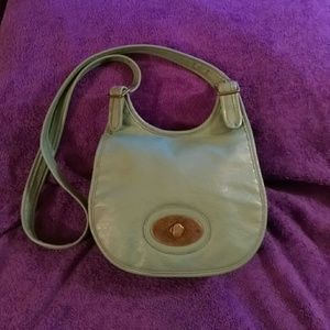 Mint crossbody satchel.