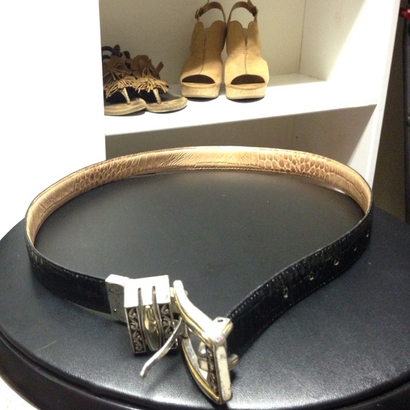 Brighton reversible black/tan belt