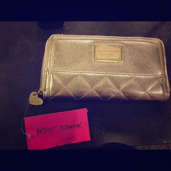Betsey Johnson Gold Wallet Purse
