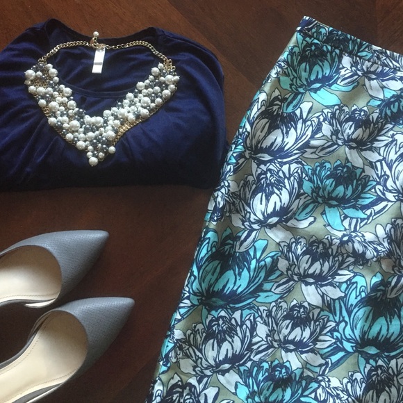 Jcrew floral pencil skirt