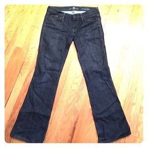 Size 30 Flare, 7 for all Mankind dark blue jeans