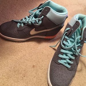 Nike shoes with vibrant colors and slight heel!