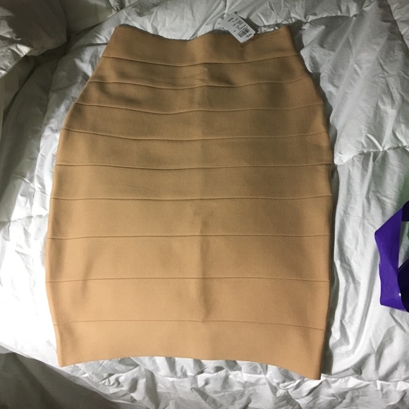 Midi beige bodycon skirt size large