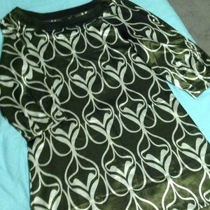 Green & Cream tunic dress