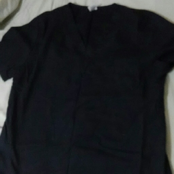Black scrubs top