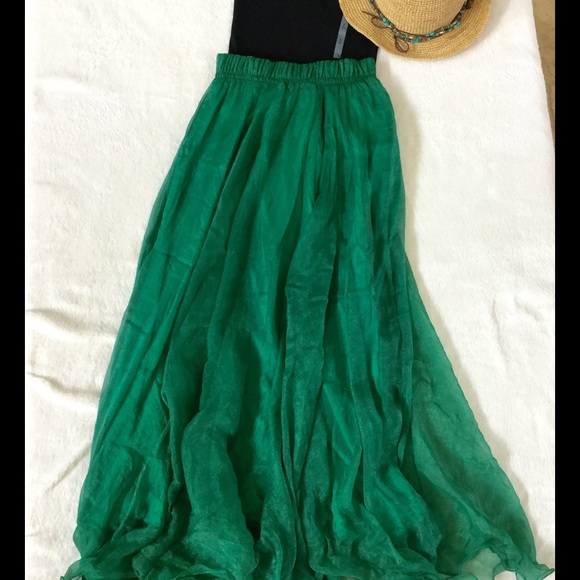 Long layered skirt